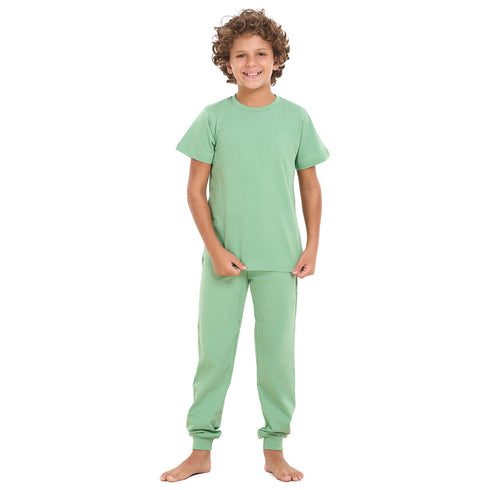 Boys summer pajama set Apple Green t-shirt + Pants